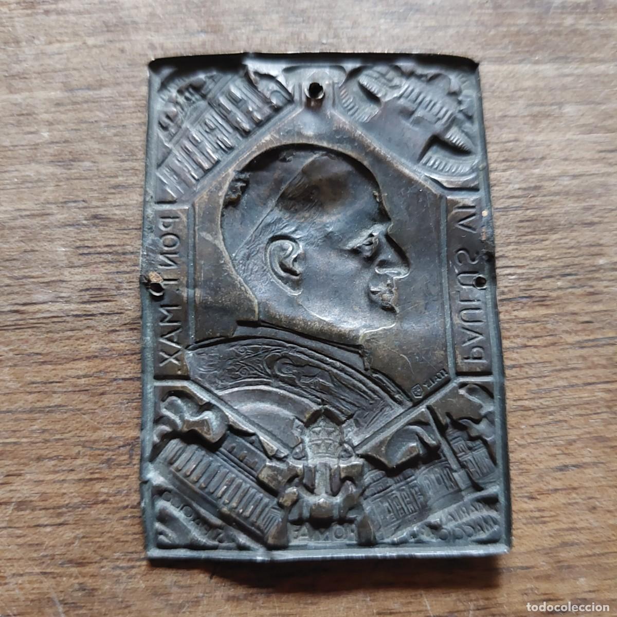 Antig&uuml;edades: Placa puerta papa Pablo VI - Foto 2