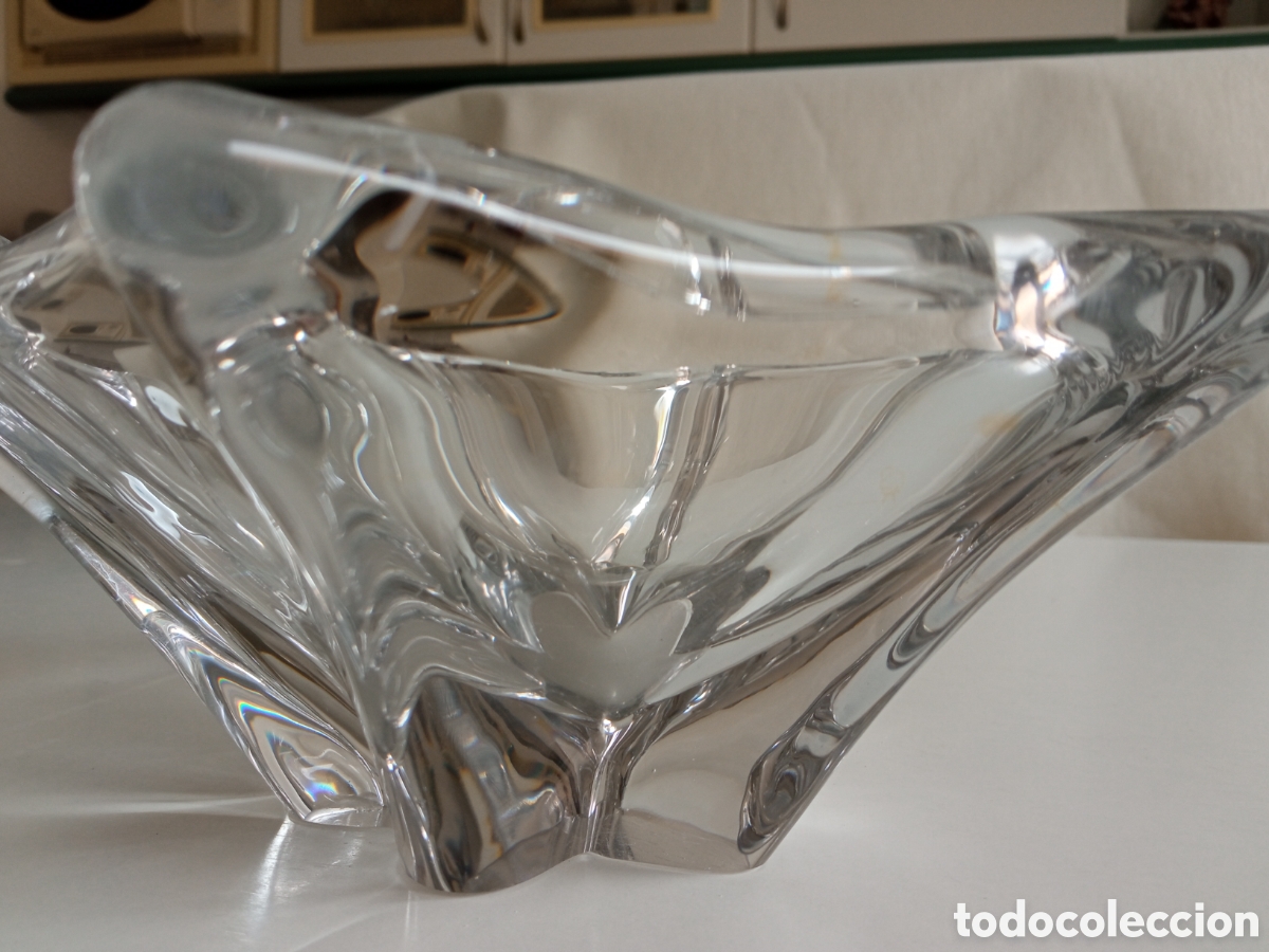 Antig&uuml;edades: Antiguo centro de mesa en cristal macizo franc&eacute;s. - Foto 4