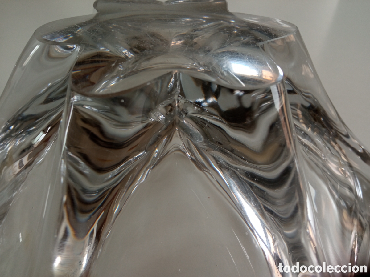 Antig&uuml;edades: Antiguo centro de mesa en cristal macizo franc&eacute;s. - Foto 5
