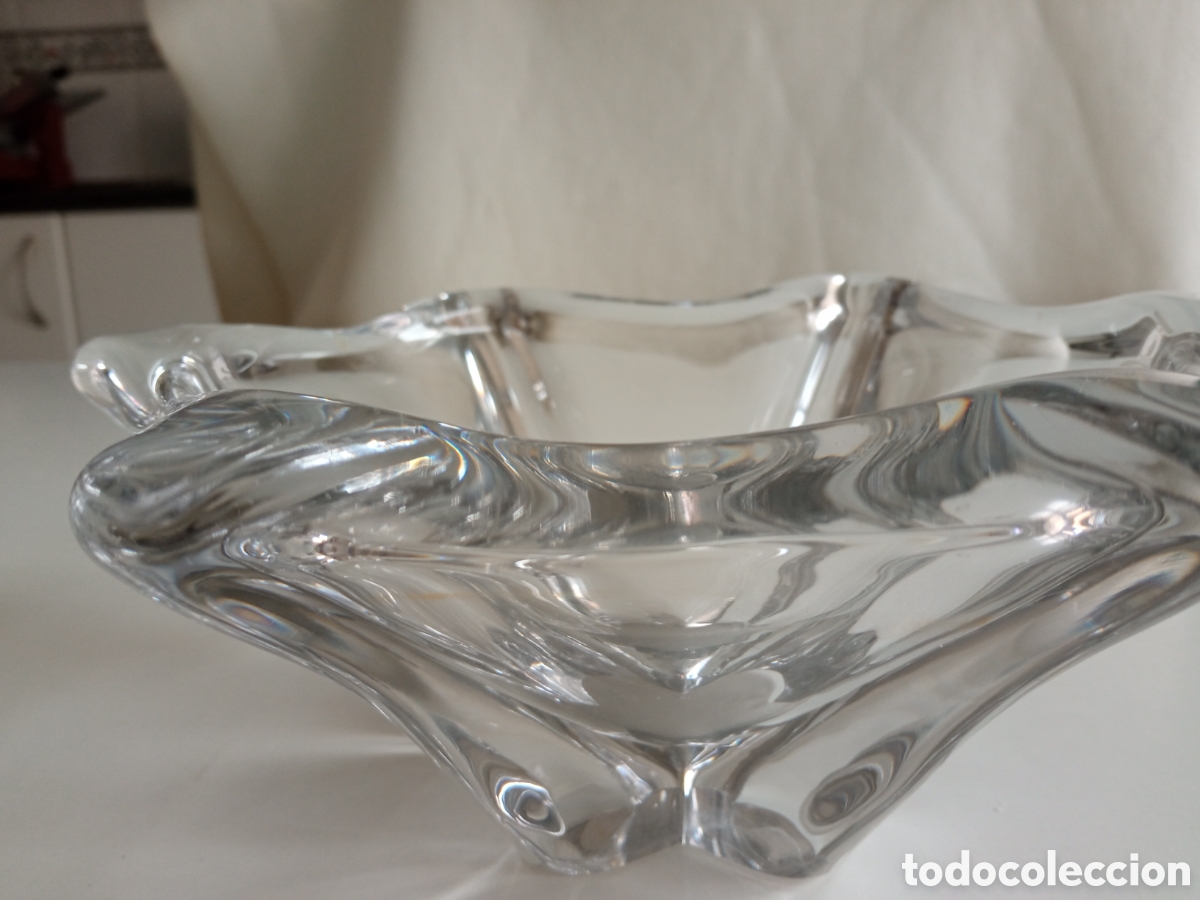 Antig&uuml;edades: Antiguo centro de mesa en cristal macizo franc&eacute;s. - Foto 8