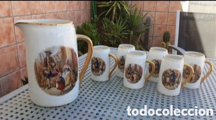 Antig&uuml;edades: JUEGO DE JARRAS DE CERVEZA - Foto 3