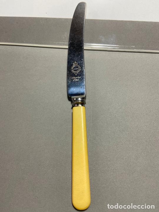 Antiguidades: 139.- Cuchillo Sheffield Nake Stainless Steel. England. Baquelita s&iacute;mil marfil