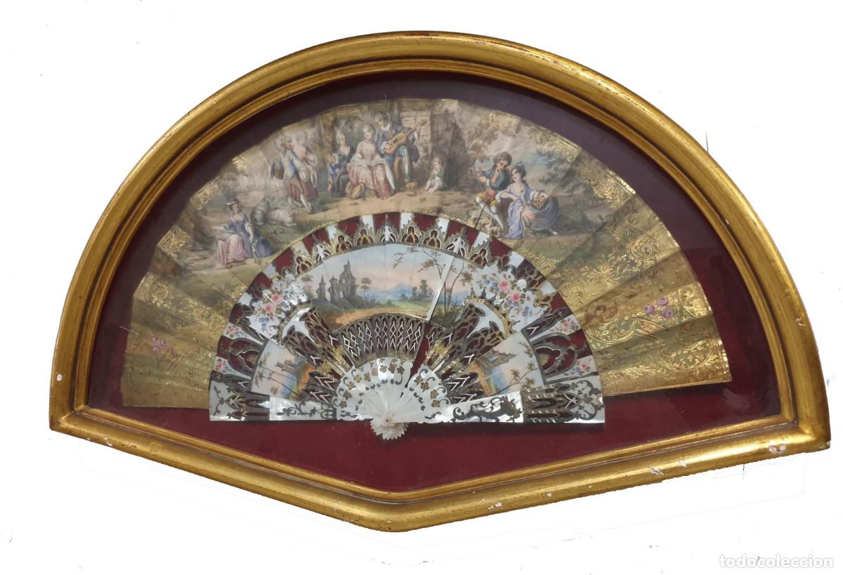 Antig&uuml;edades: ABANICO ISABELINO - (con vitrina) - Foto 1