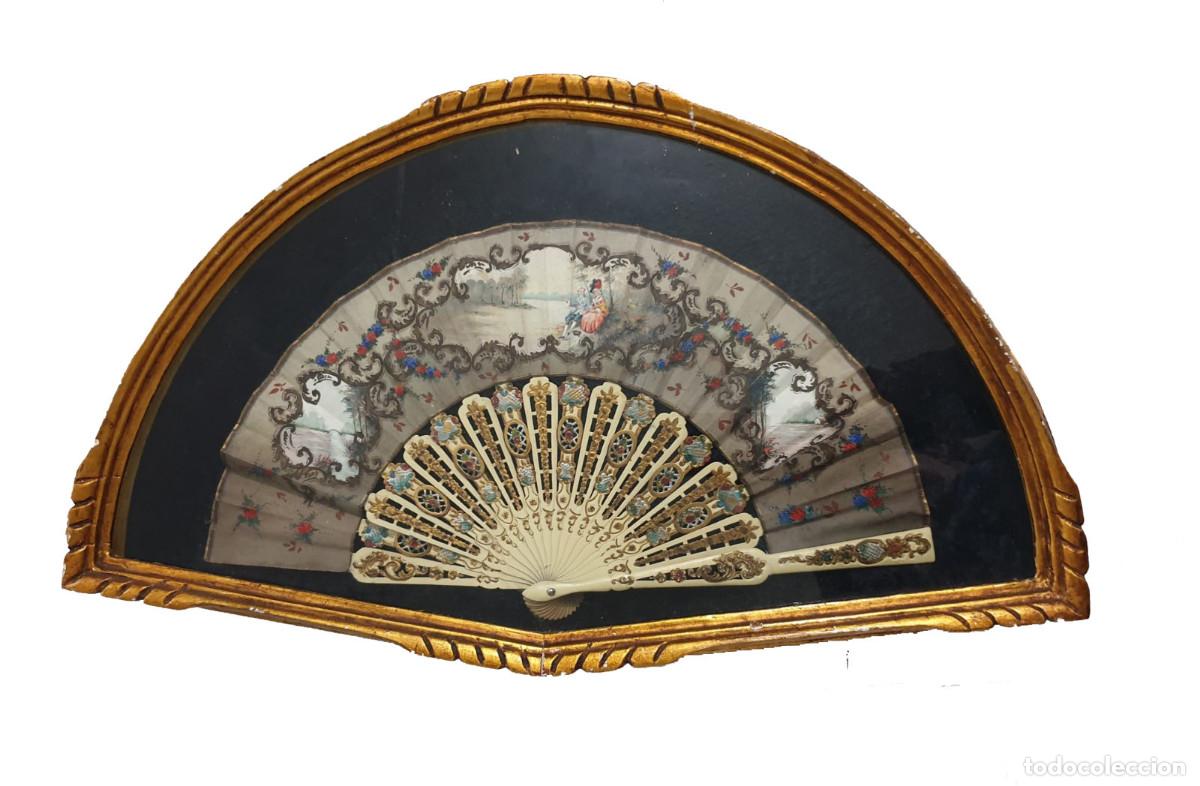 Antig&uuml;edades: ABANICO ISABELINO - (con vitrina) - Foto 1
