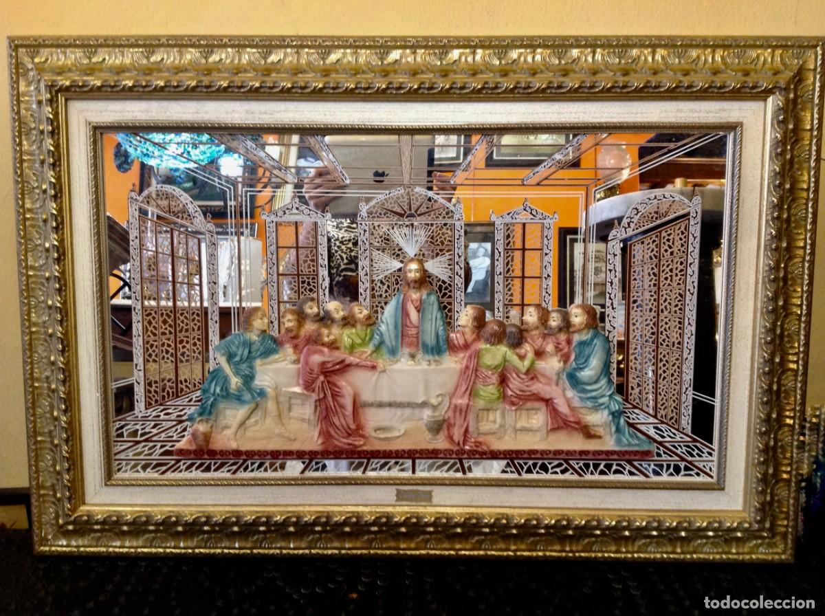 cuadro santa cena medidas 90x60 marco de madera - Buy Other religious  antiques on todocoleccion