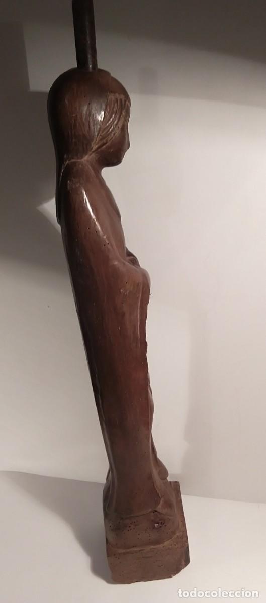 Antig&uuml;edades: Talla de Mujer en madera. Principios del XX - Foto 2