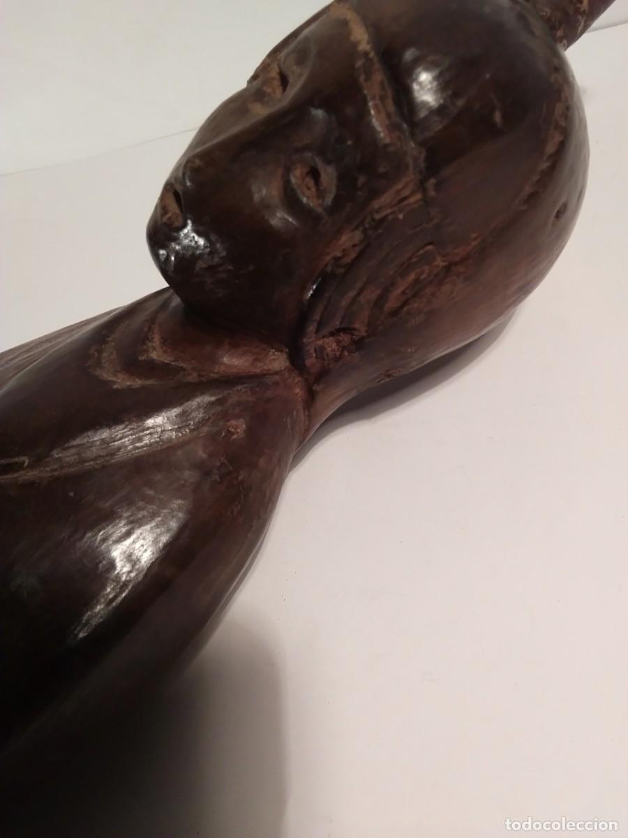 Antig&uuml;edades: Talla de Mujer en madera. Principios del XX - Foto 11