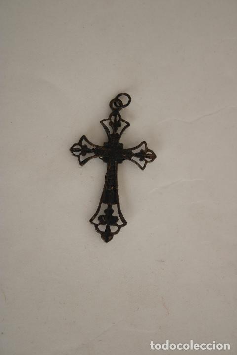 Antig&uuml;edades: cristo en la cruz en plata de ley - Foto 2