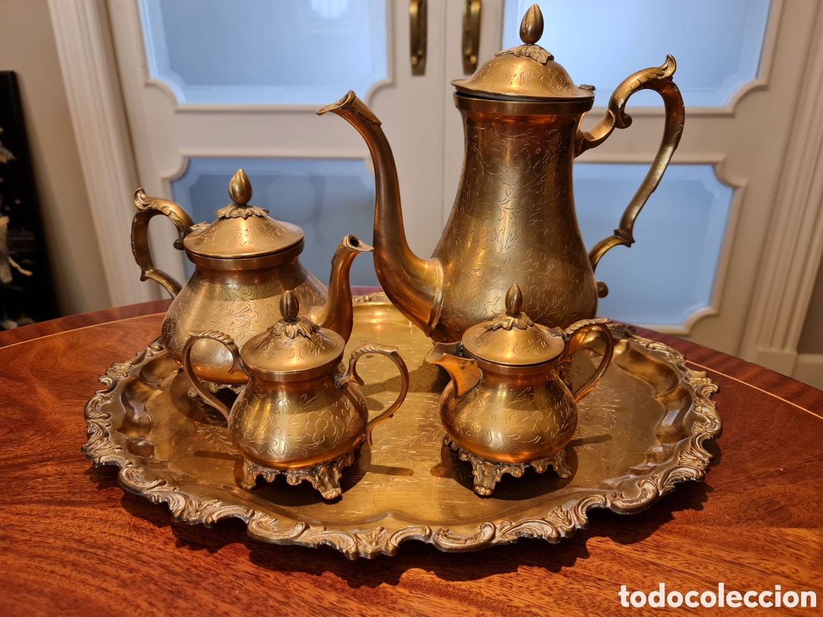 Antig&uuml;edades: Juego de caf&eacute; de bronce - Foto 1