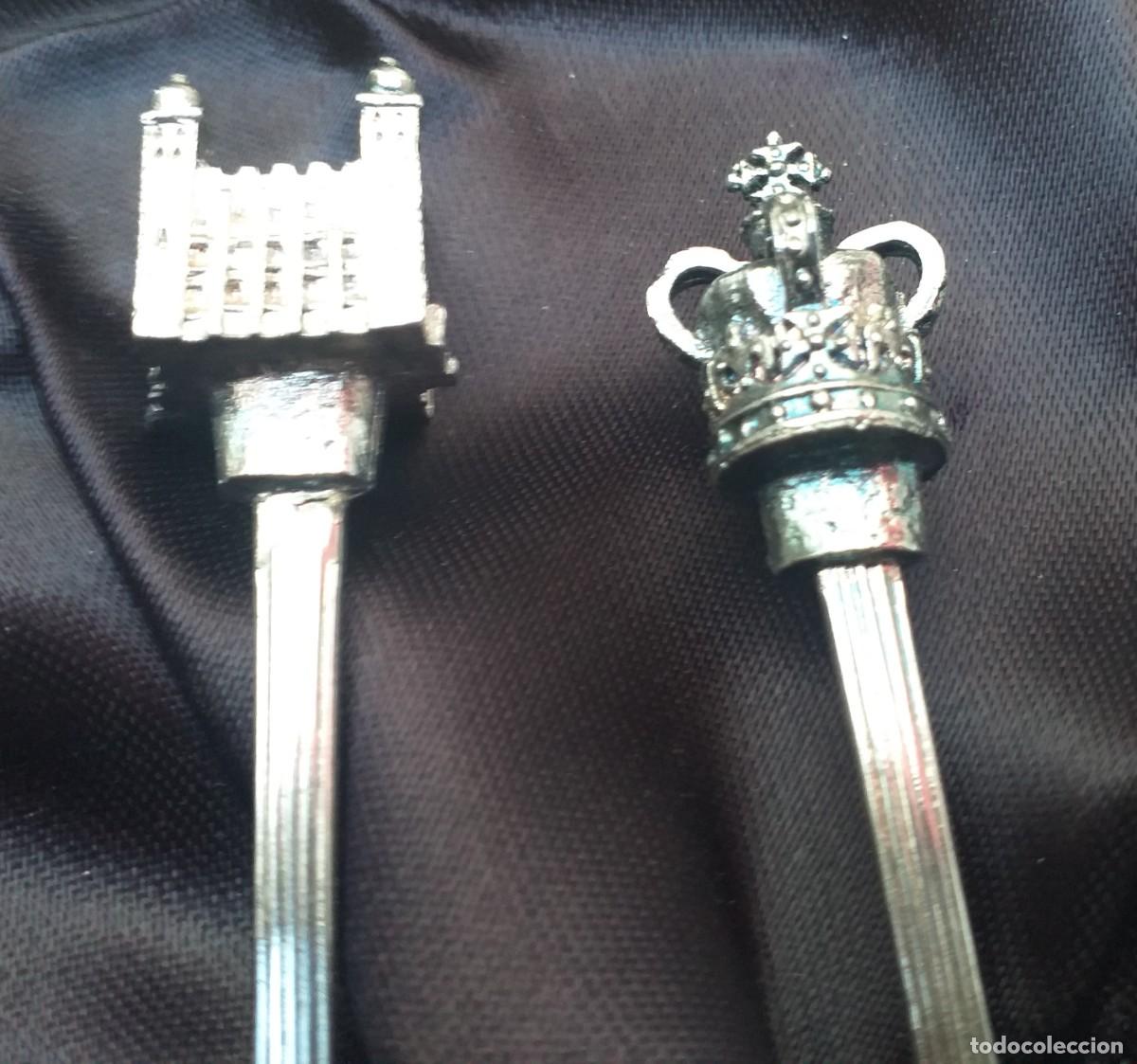 Antig&uuml;edades: PAREJA DE CUCHARAS DE COLECCI&Oacute;N - Foto 3