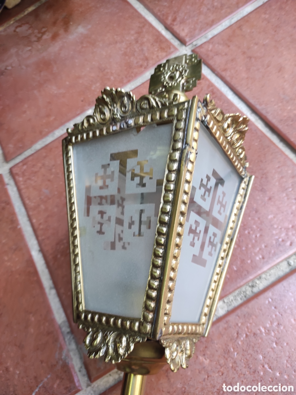 Antig&uuml;edades: Antiguo Farol Procesional de Bronce - Foto 3
