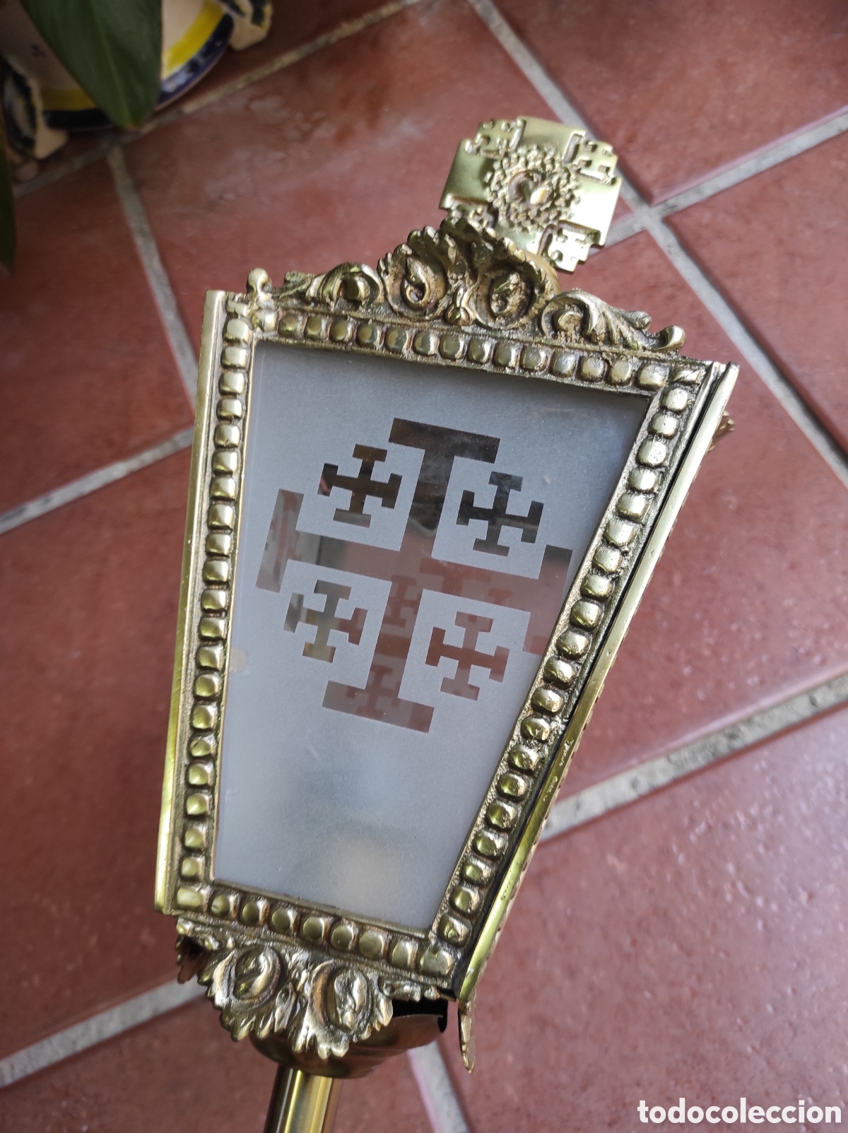 Antig&uuml;edades: Antiguo Farol Procesional de Bronce - Foto 7
