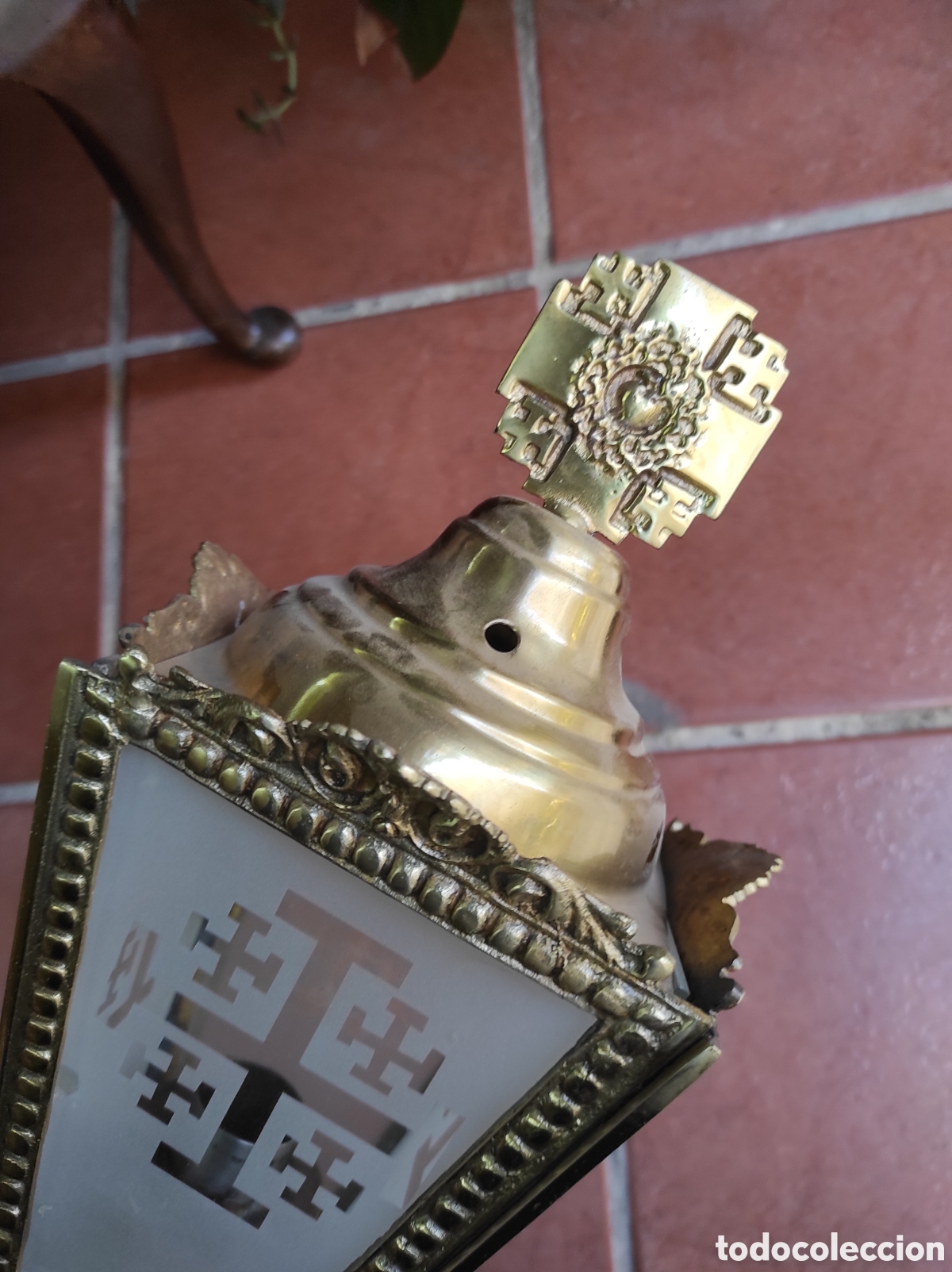 Antig&uuml;edades: Antiguo Farol Procesional de Bronce - Foto 8