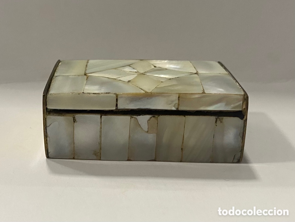 Antig&uuml;edades: Peque&ntilde;a caja de n&aacute;car. - Foto 6