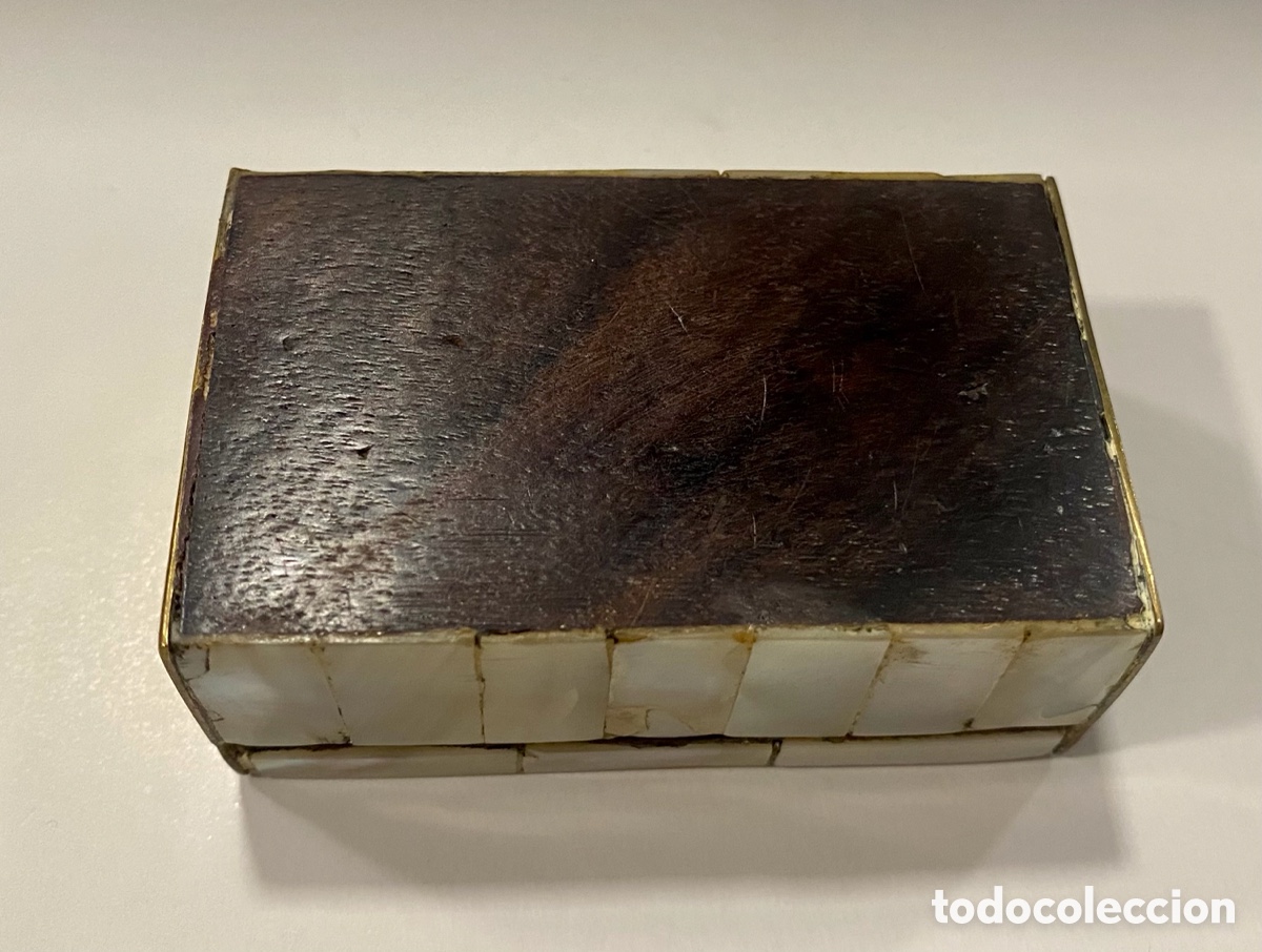 Antig&uuml;edades: Peque&ntilde;a caja de n&aacute;car. - Foto 7