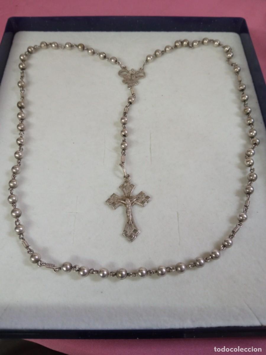 Antig&uuml;edades: Rosario de plata - Foto 1
