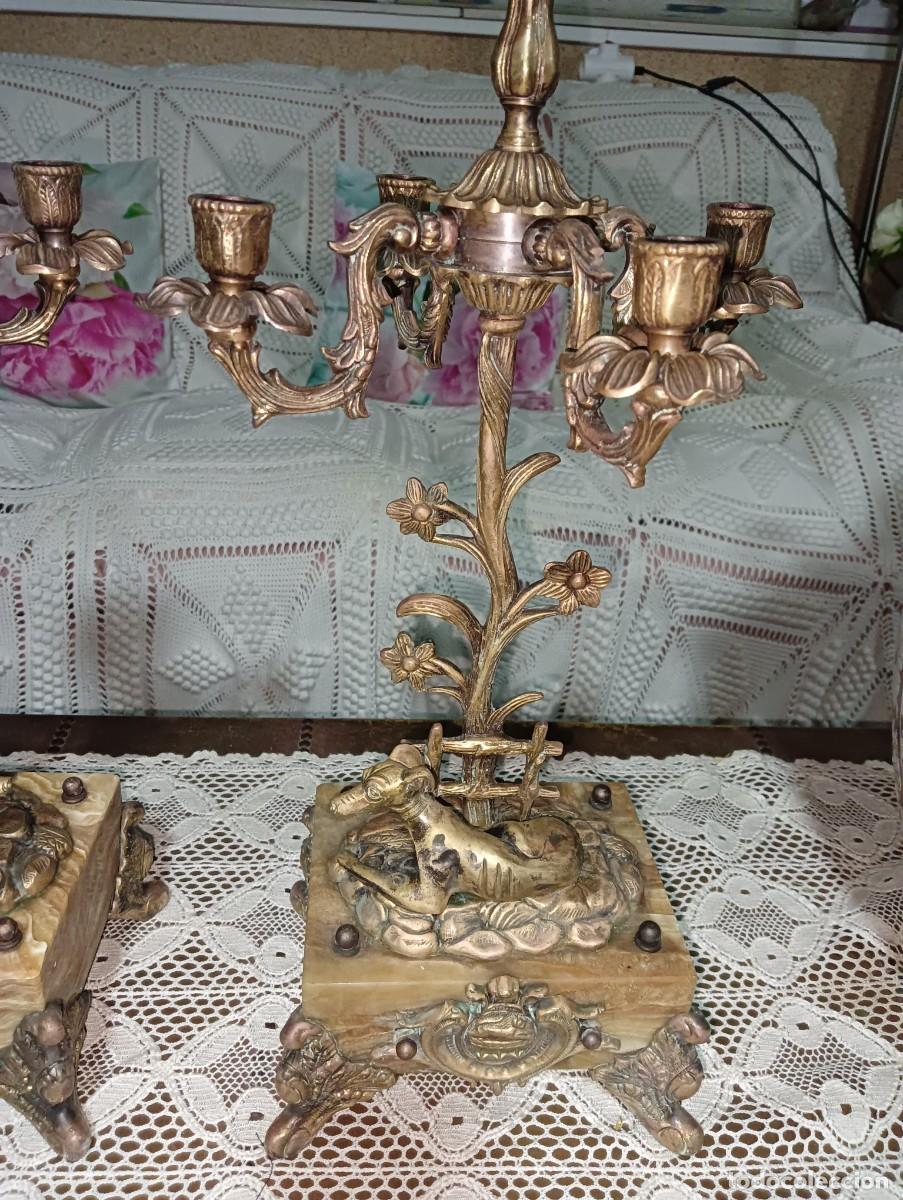 Antig&uuml;edades: CANDELABROS DE BRONCE - Foto 3
