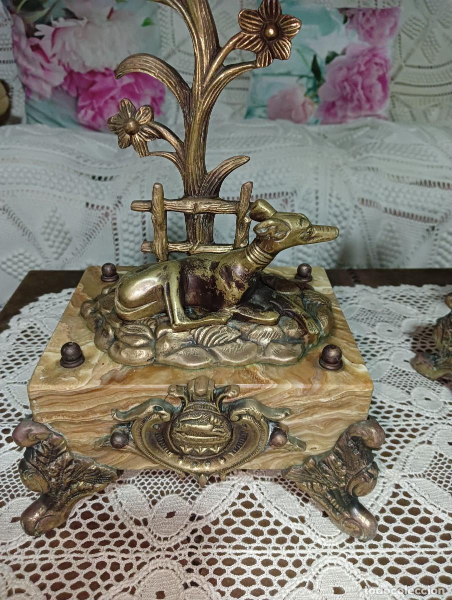 Antig&uuml;edades: CANDELABROS DE BRONCE - Foto 6
