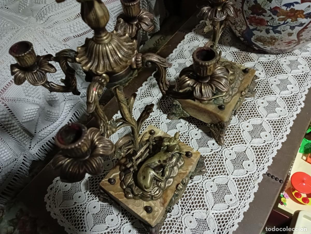 Antig&uuml;edades: CANDELABROS DE BRONCE - Foto 8