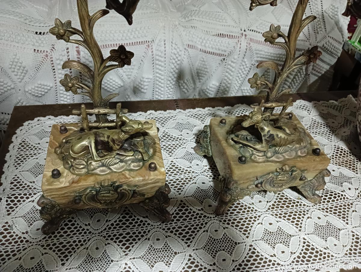 Antig&uuml;edades: CANDELABROS DE BRONCE - Foto 9