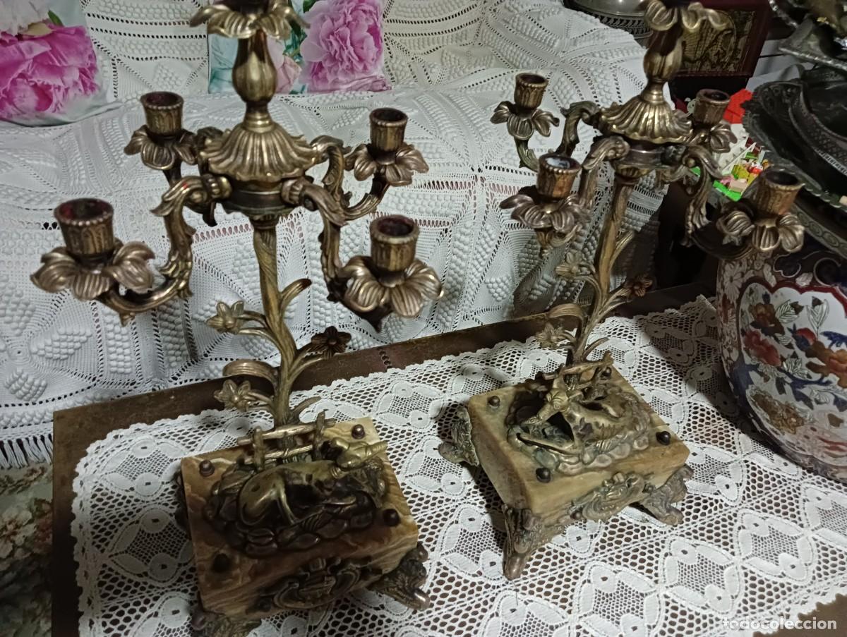 Antig&uuml;edades: CANDELABROS DE BRONCE - Foto 10