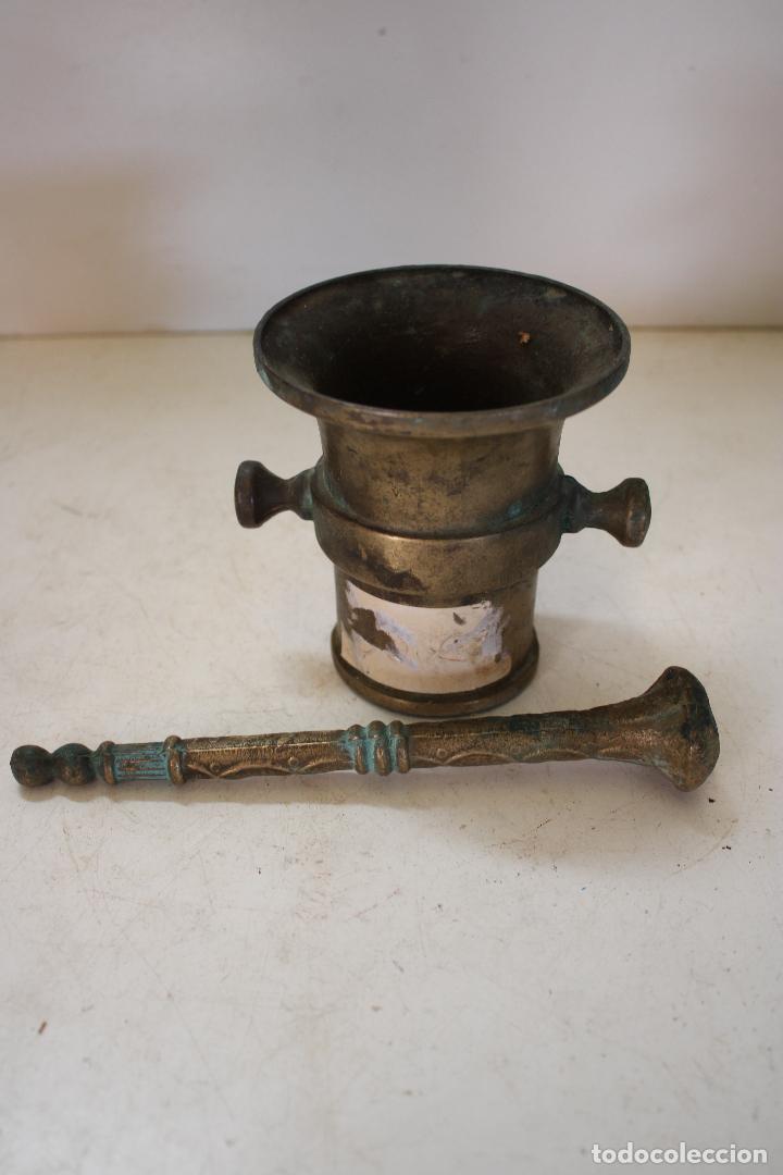 Antig&uuml;edades: antiguo almirez de bronce - Foto 2