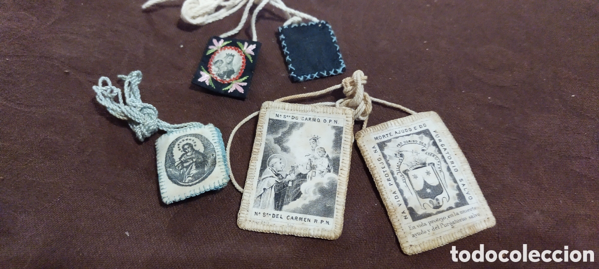 Antig&uuml;edades: Escapulario virgen del Carmen y m&aacute;s - Foto 1