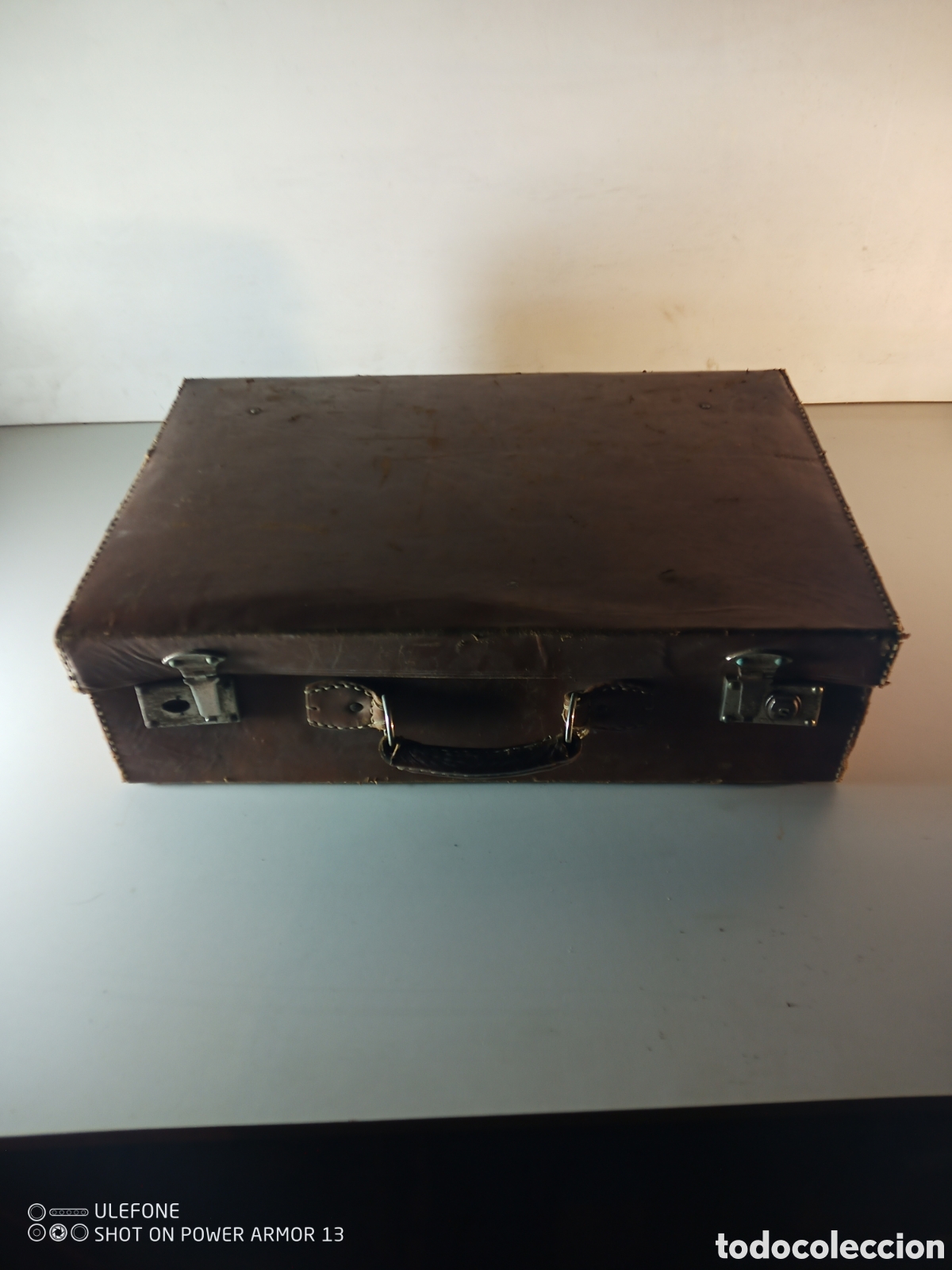 Antig&uuml;edades: Maleta antigua piel