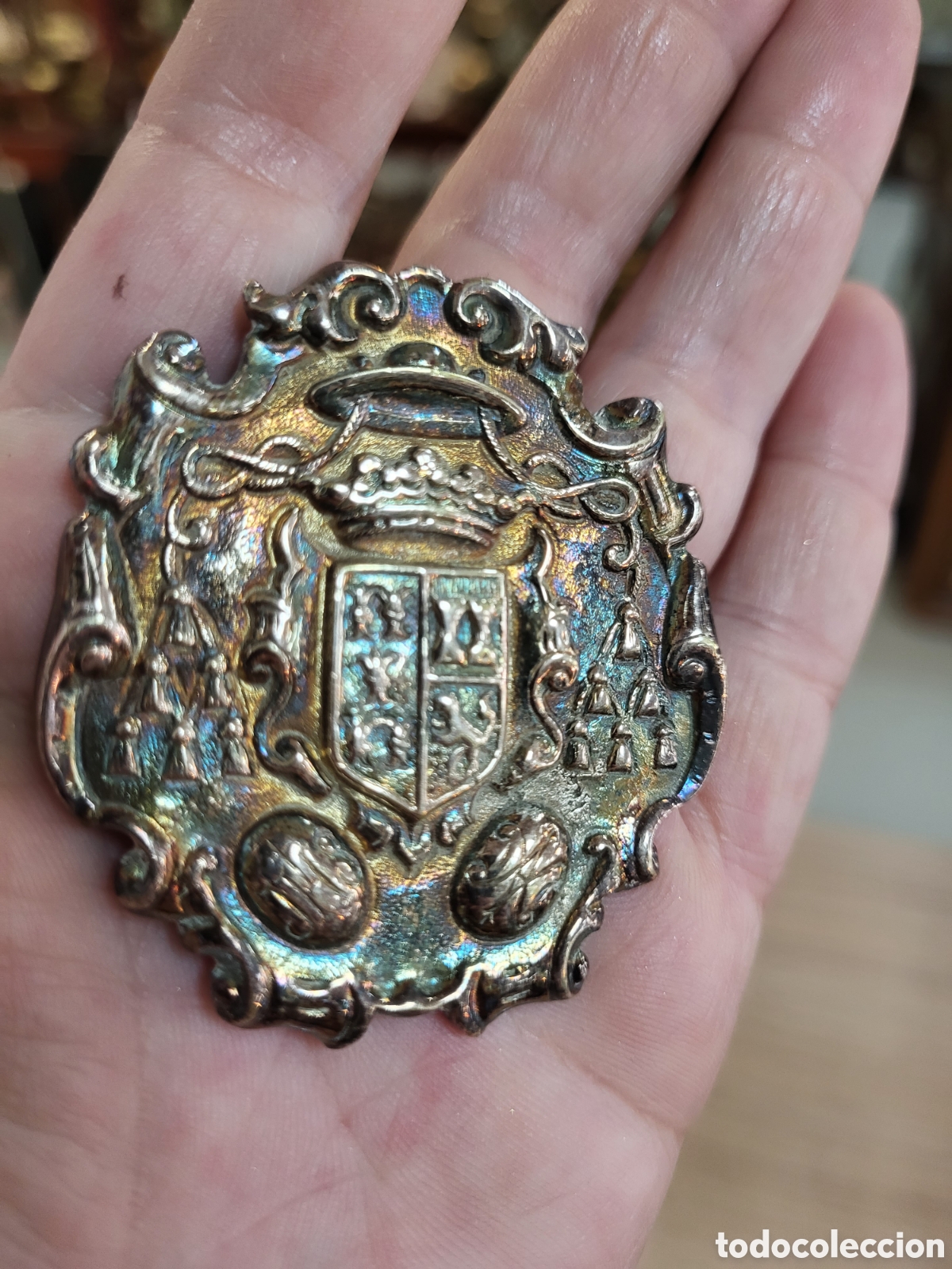 Antig&uuml;edades: MEDALLA COFRADE BA&Ntilde;O PLATA - Foto 4