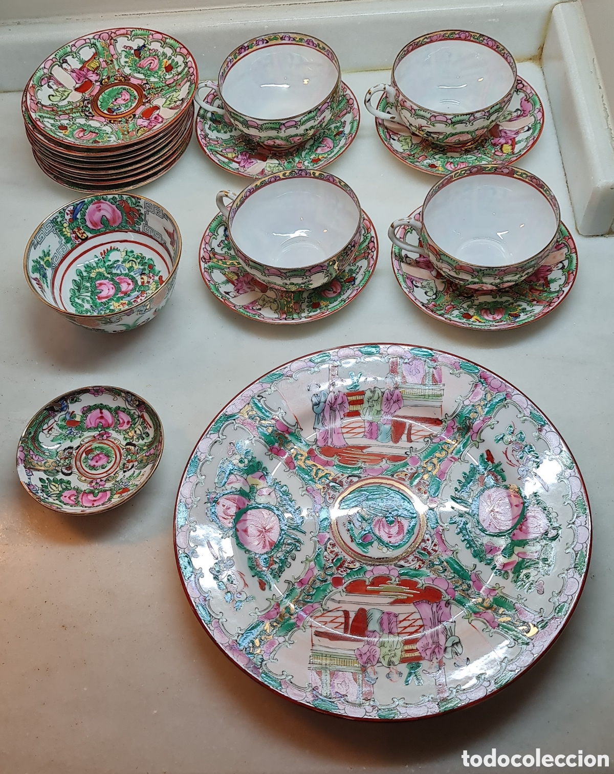 Antig&uuml;edades: Juego de t&eacute; Porcelana Macau - Foto 1