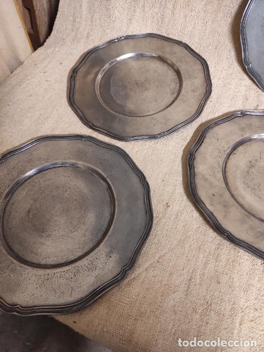 Antig&uuml;edades: seis plato de esta&ntilde;o marcas - Foto 3