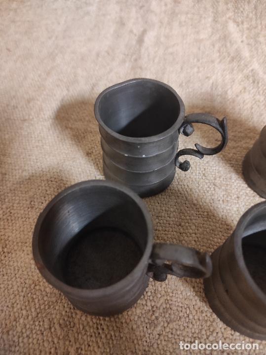 Antig&uuml;edades: tazas de esta&ntilde;o - Foto 2