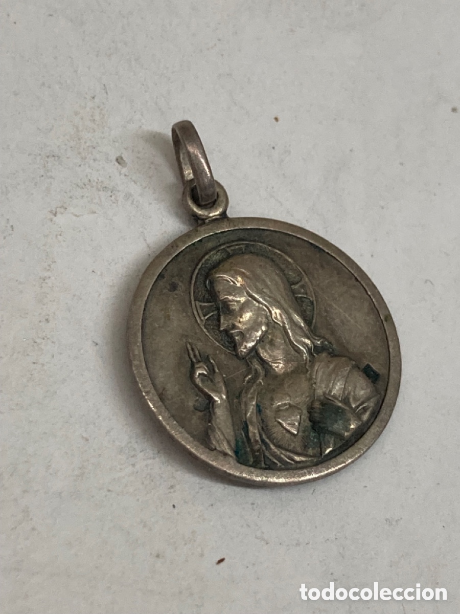 Antig&uuml;edades: Medalla de plata religiosa - Foto 1