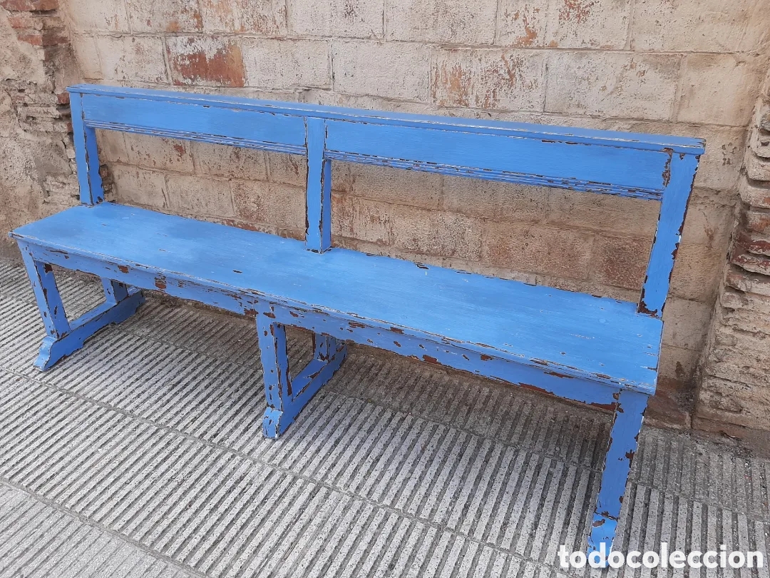 Antig&uuml;edades: Banco antiguo de madera - Foto 2