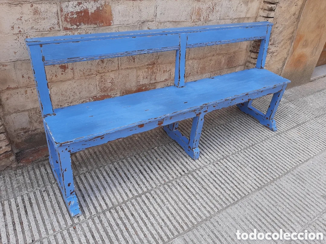 Antig&uuml;edades: Banco antiguo de madera - Foto 3