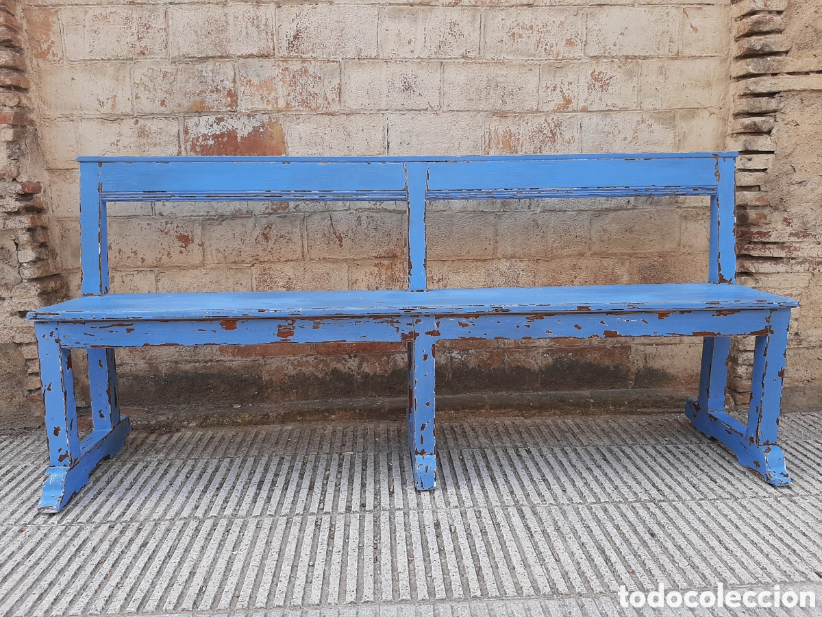 Antig&uuml;edades: Banco antiguo de madera - Foto 9