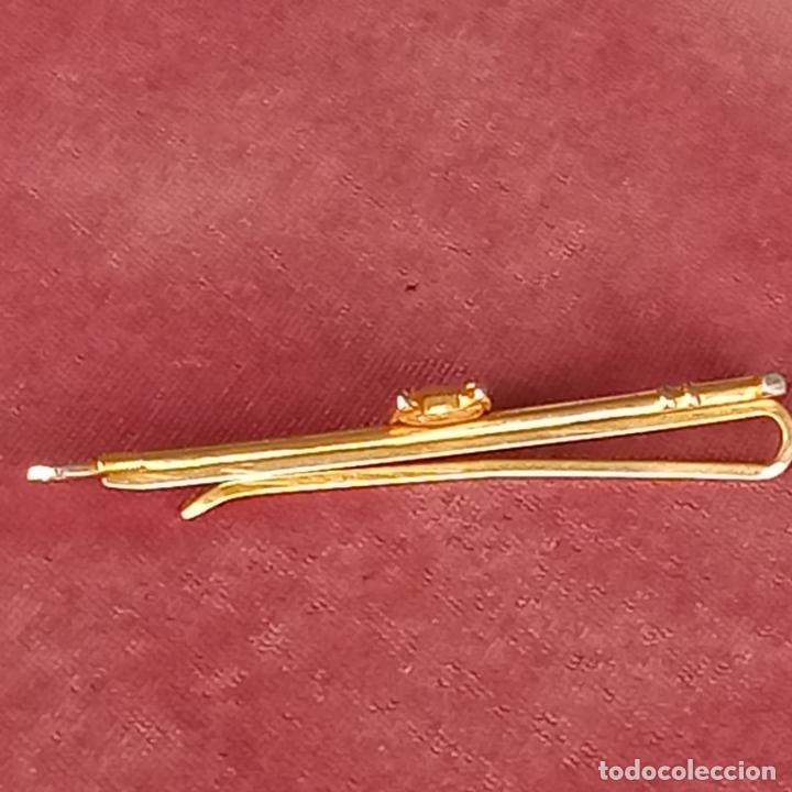 Antig&uuml;edades: Clip pasador corbata zorro y baston - Foto 3