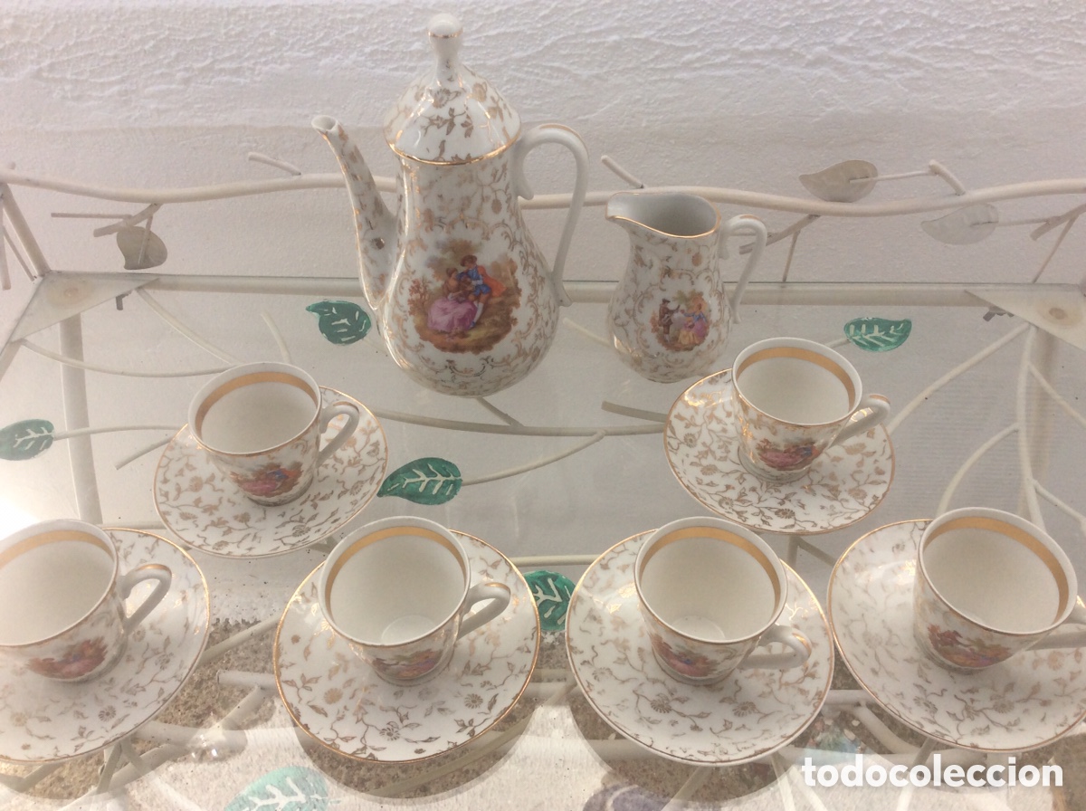 Antig&uuml;edades: Juego de caf&eacute; o t&eacute; Limoges - Foto 2