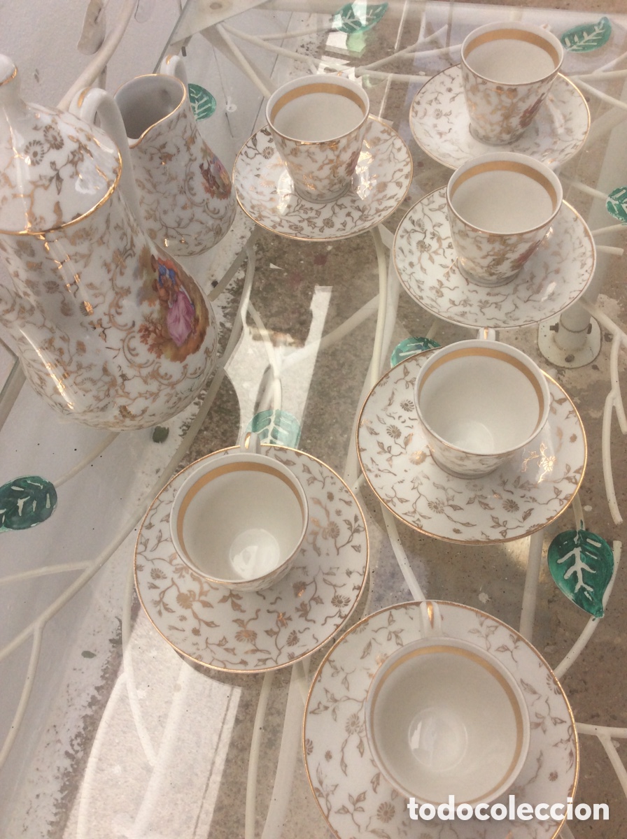 Antig&uuml;edades: Juego de caf&eacute; o t&eacute; Limoges - Foto 3