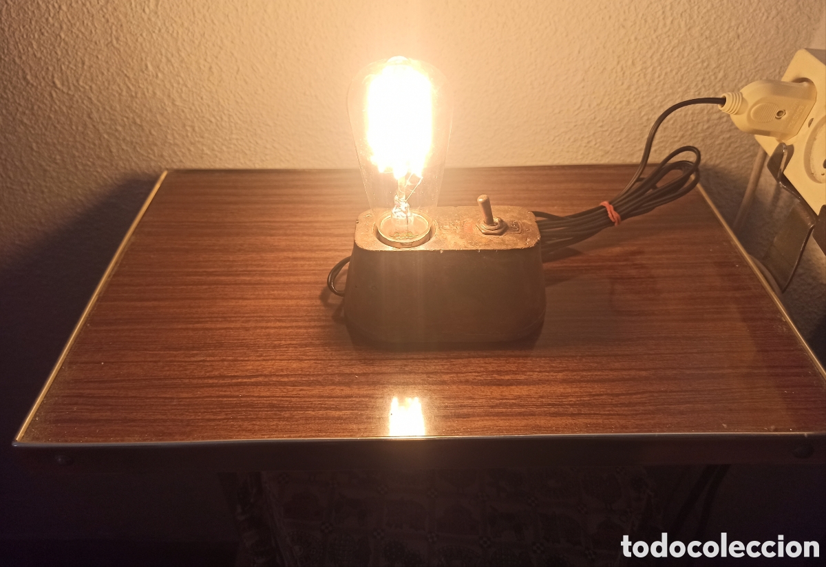 Antig&uuml;edades: LAMPARA INDUSTRIAL BOMBILLA EDISON - Foto 3