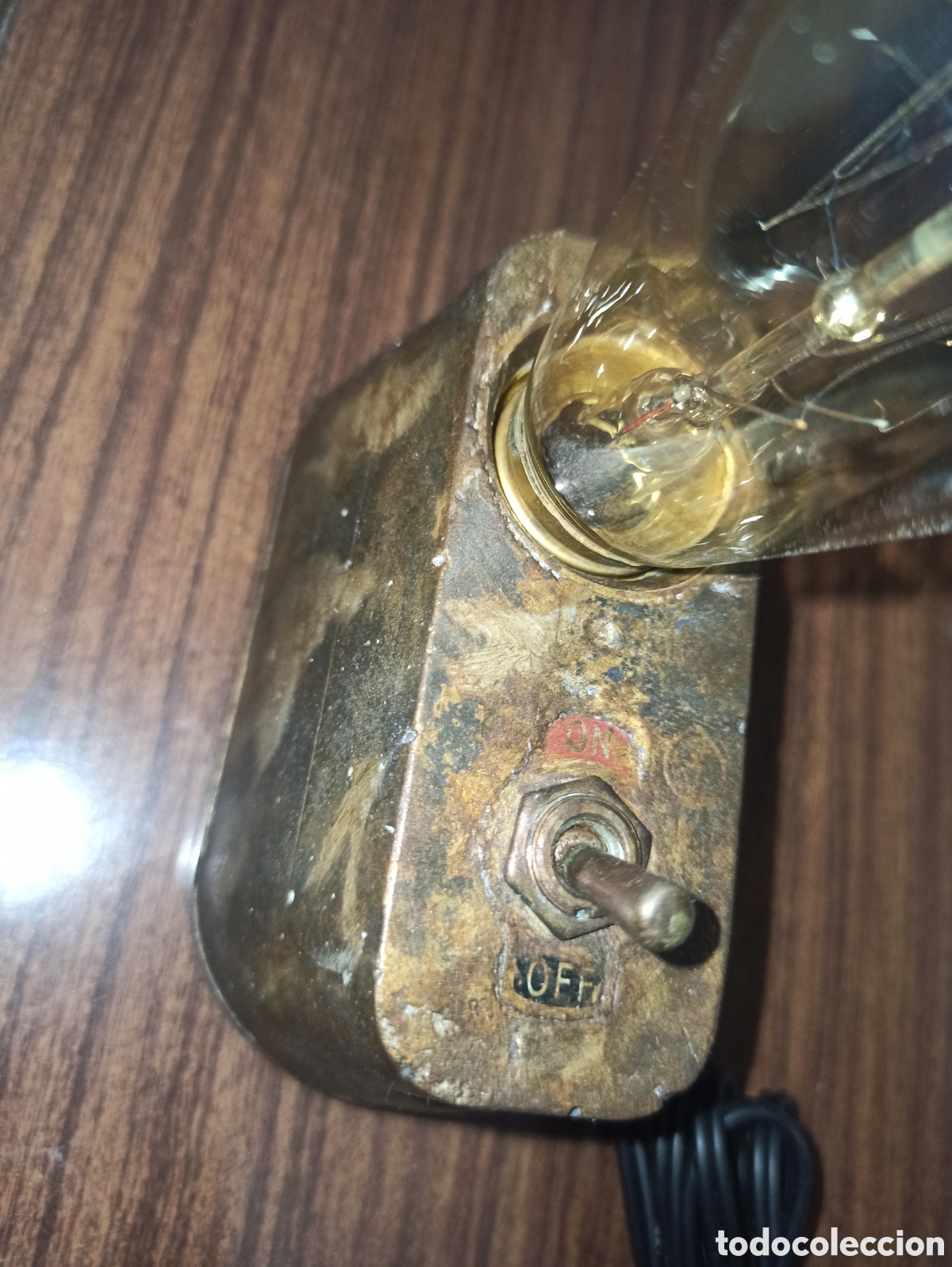 Antig&uuml;edades: LAMPARA INDUSTRIAL BOMBILLA EDISON - Foto 5