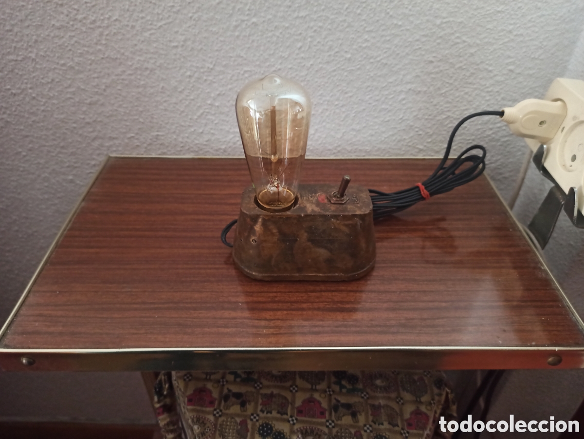 Antig&uuml;edades: LAMPARA INDUSTRIAL BOMBILLA EDISON - Foto 1