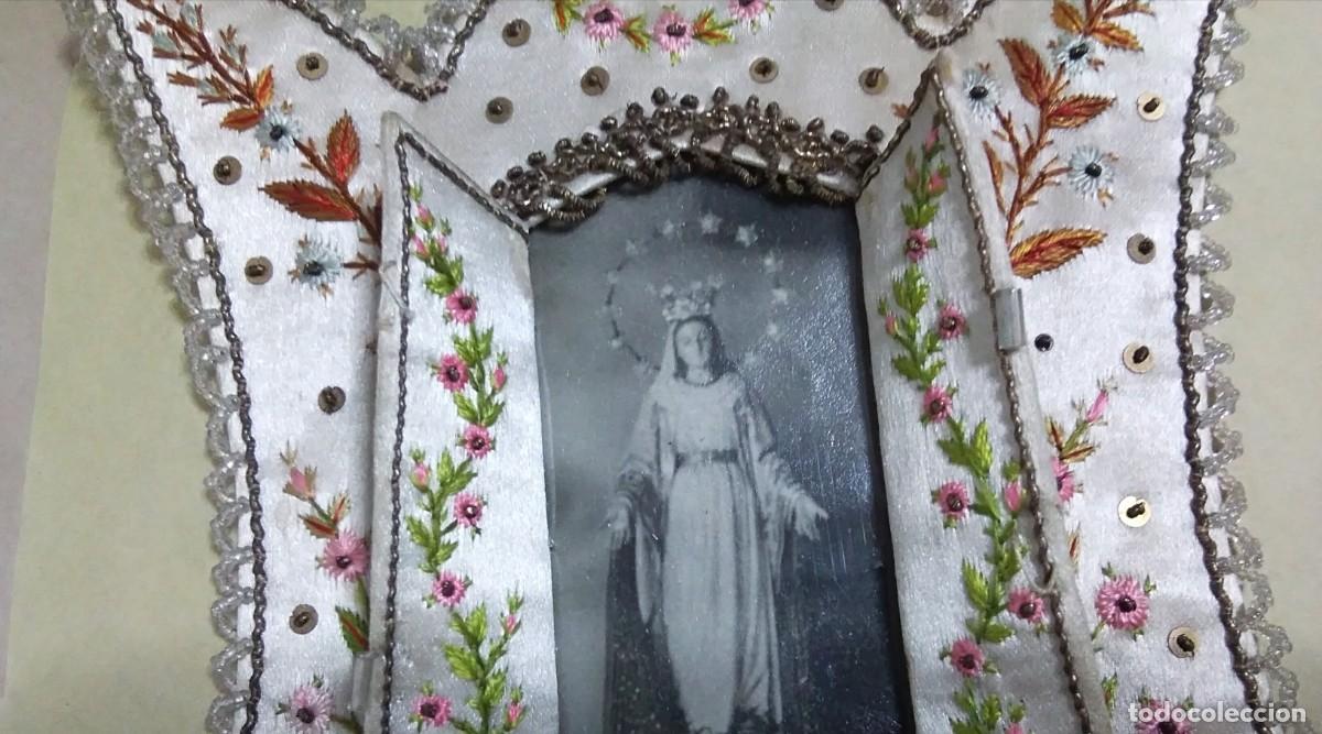 Antig&uuml;edades: Antiguo Escapulario Capilla Virgen Milagrosa. - Foto 6