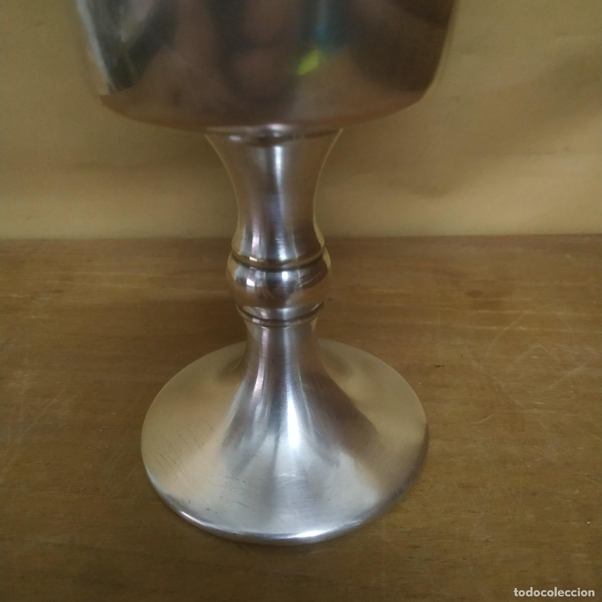 Antig&uuml;edades: Antiguo c&aacute;liz ba&ntilde;ado en plata - Foto 3