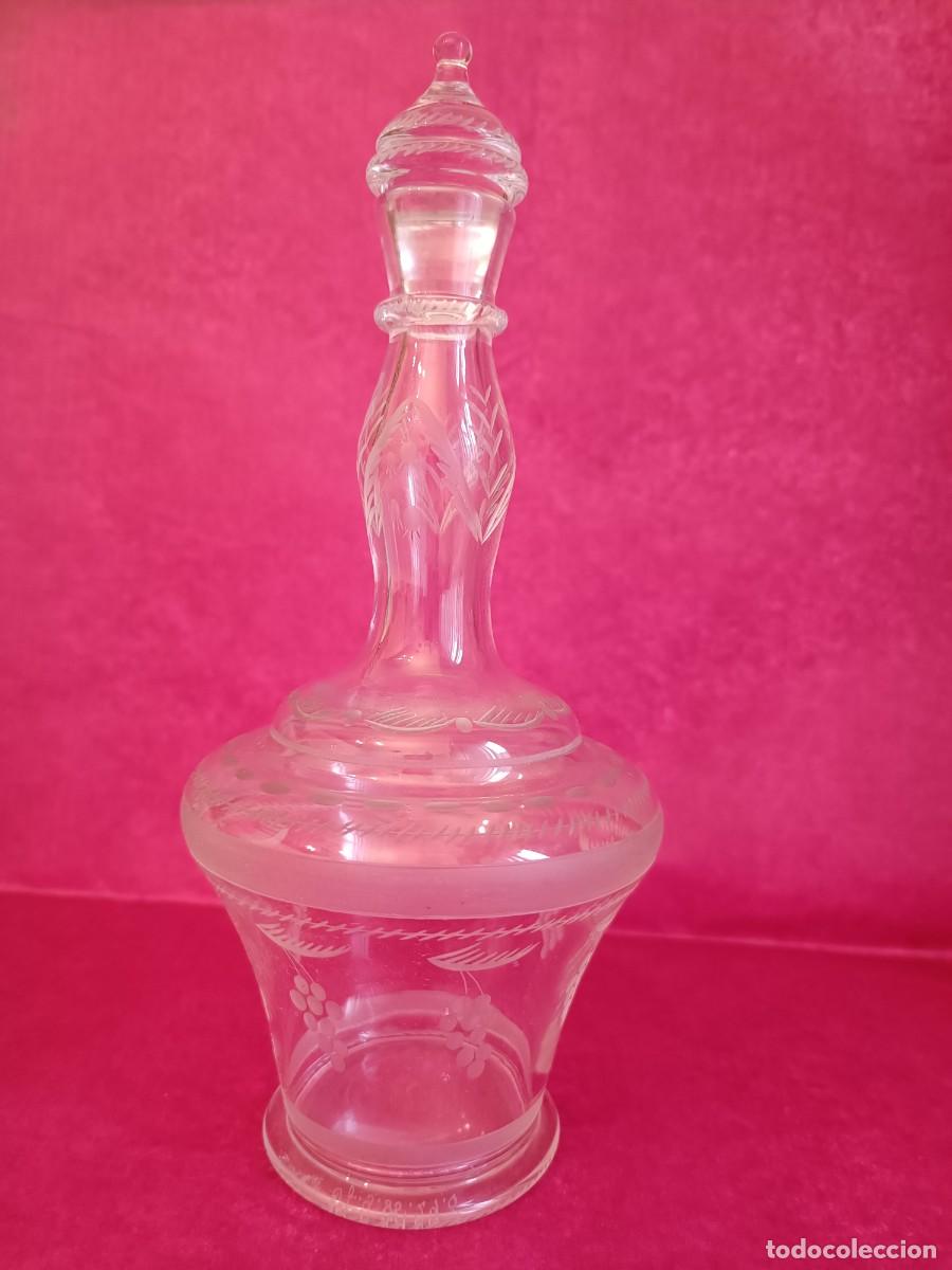 Antig&uuml;edades: BOTELLA S.XIX EN CRISTAL NUMERADA DE LA GRANJA ? - Foto 6