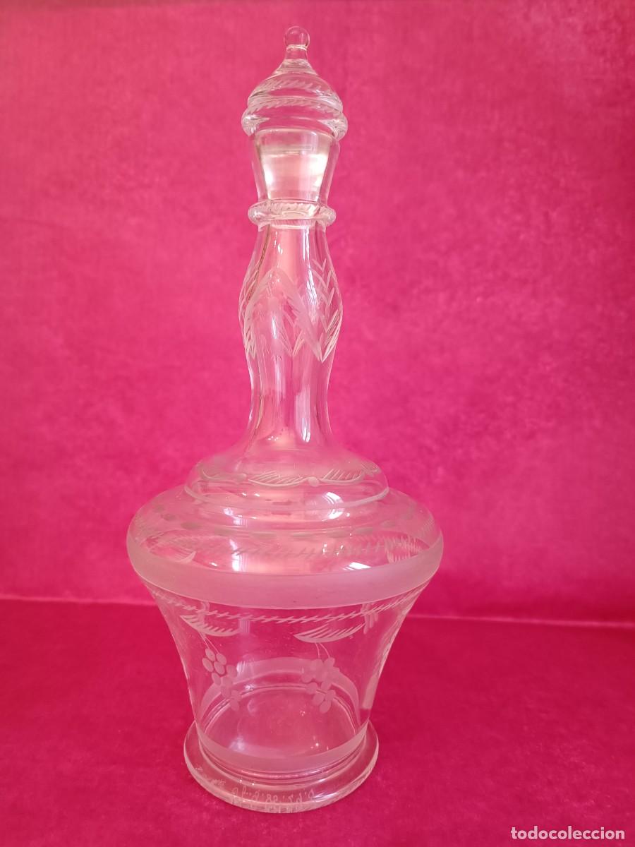 Antig&uuml;edades: BOTELLA S.XIX EN CRISTAL NUMERADA DE LA GRANJA ? - Foto 5