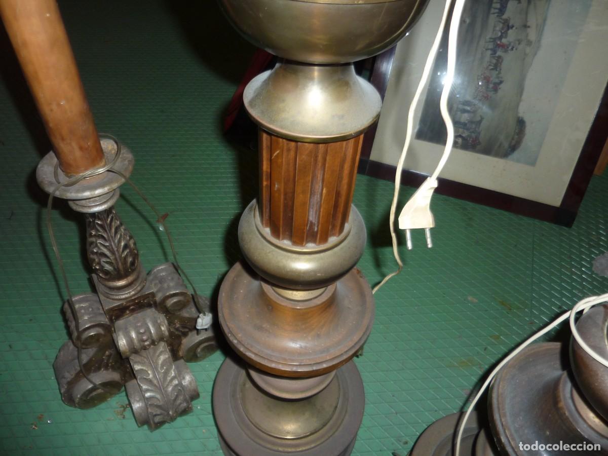 Antig&uuml;edades: LOTE DE 3 PIES DE LAMPARA. - Foto 2