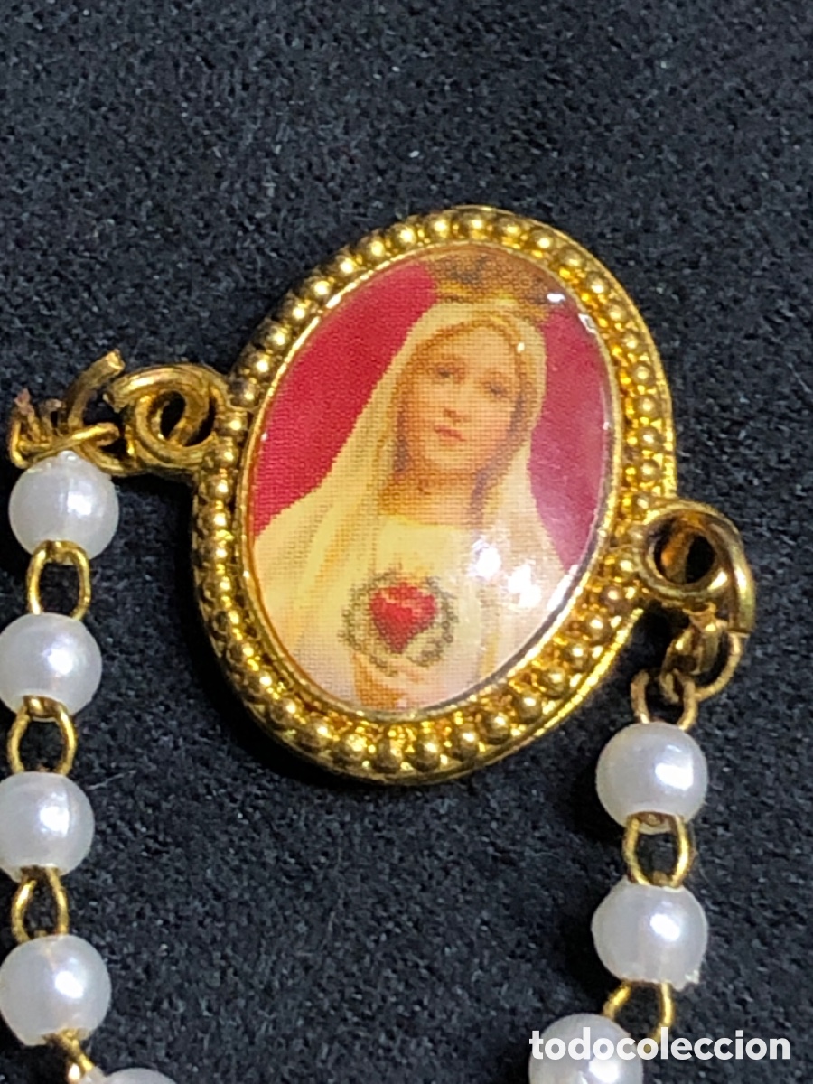 Antig&uuml;edades: ANILLO ROSARIO CON MEDALLA DE LA VIRGEN - Foto 2