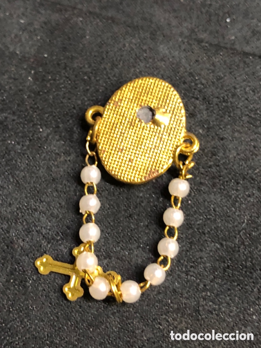 Antig&uuml;edades: ANILLO ROSARIO CON MEDALLA DE LA VIRGEN - Foto 3
