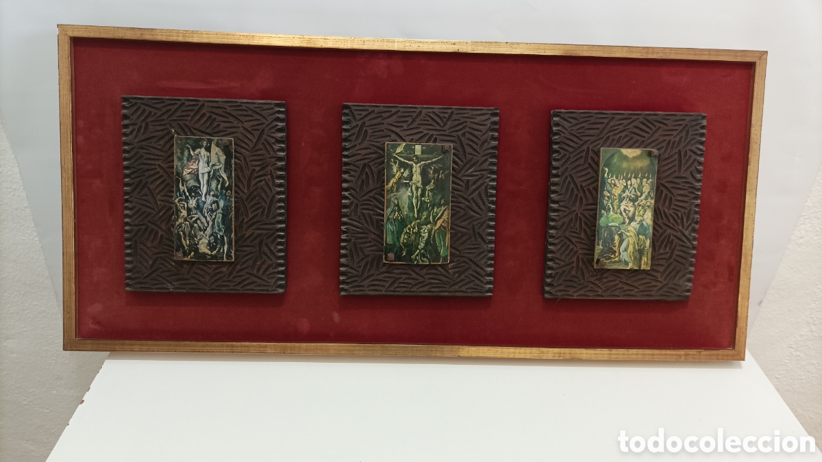 Antig&uuml;edades: Cuadro Antiguo con im&aacute;genes religiosas - Foto 6